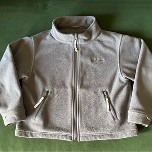 L.L. Bean Textured Gray Fleece Jacket Boys 5/6